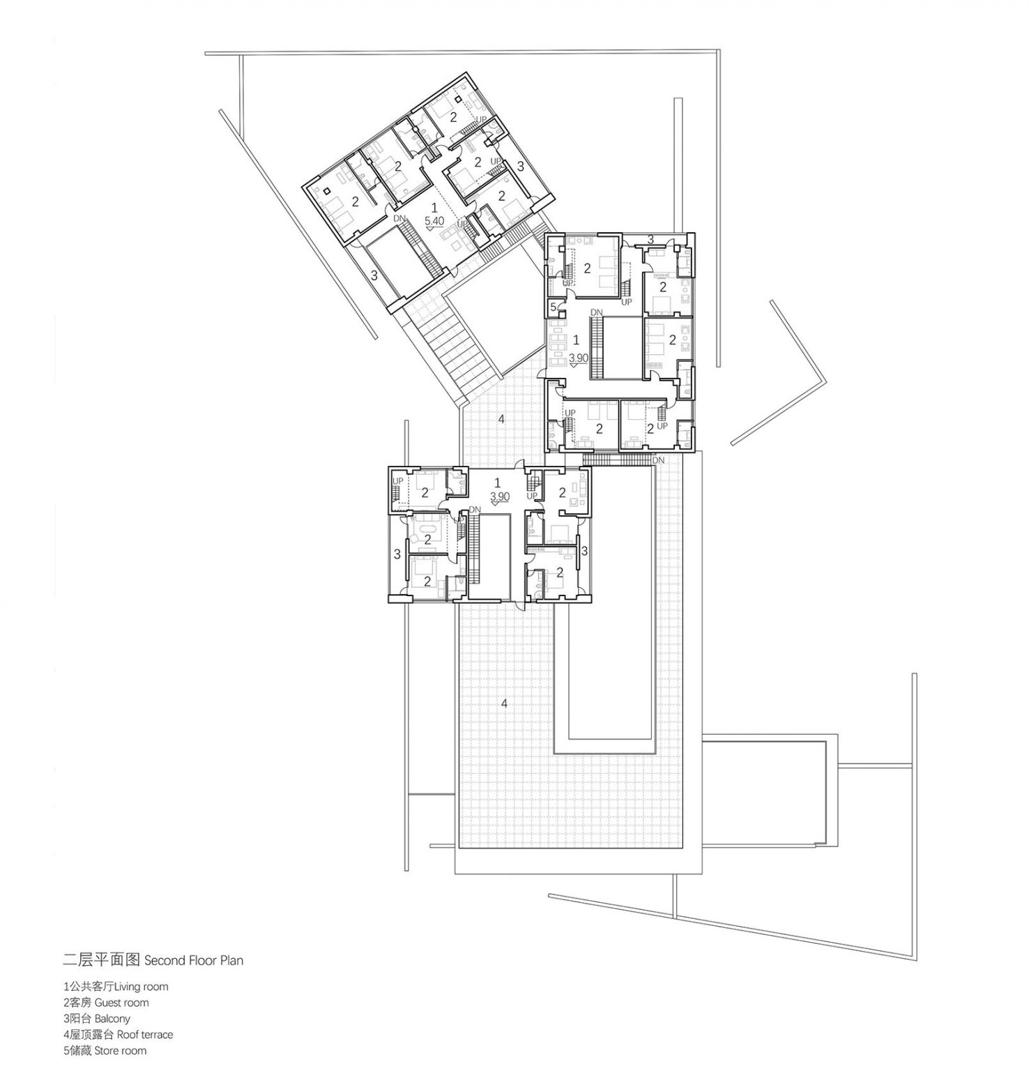 二层平面 Second Floor Plan